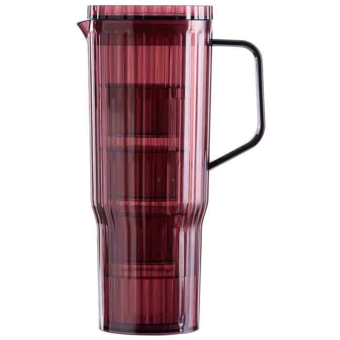 Day Jarra 1,2 L con Tapa y 4 Vasos Apilables - Set de Plástico