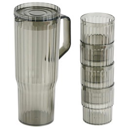 Day Jarra 1,2 L con Tapa y 4 Vasos Apilables - Set de Plástico