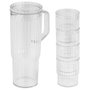 Day Jarra 1,2 L con Tapa y 4 Vasos Apilables - Set de Plástico