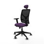 PIQUERAS Y CRESPO Silla de oficina Motilla con mecanismo Sincro/Traslack, Morado y Negro