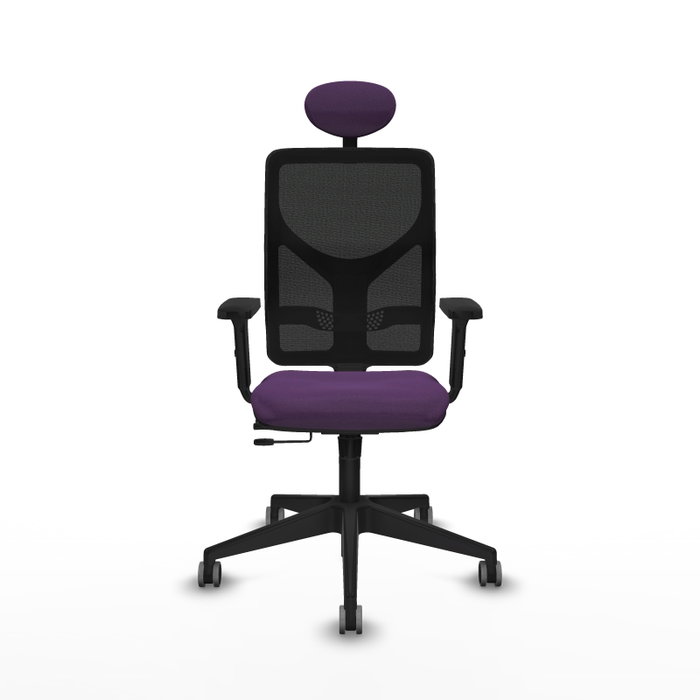 PIQUERAS Y CRESPO Silla de oficina Motilla con mecanismo Sincro/Traslack, Morado y Negro