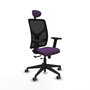PIQUERAS Y CRESPO Silla de oficina Motilla con mecanismo Sincro/Traslack, Morado y Negro