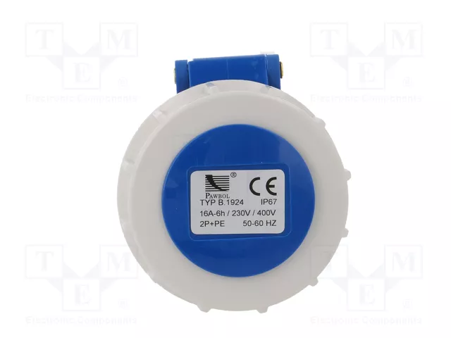 PAWBOL Enchufe Hembra 16A 400VAC IP67 IEC 60309