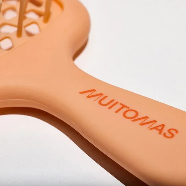 Muitomas Cepillo Peine Desenredante para Cabello Adultos HAIRBRUSHPF, Flexible y Ventilado, Color Durazno, 1 Pieza