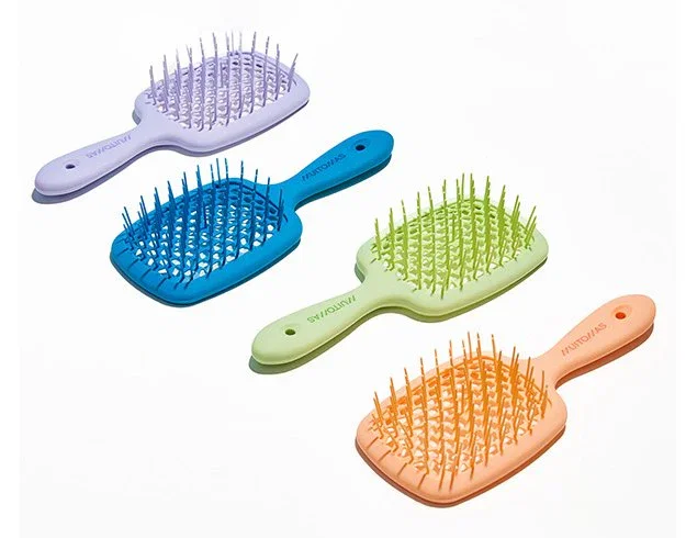 Muitomas Cepillo Peine Desenredante para Cabello Adultos HAIRBRUSHPF, Flexible y Ventilado, Color Durazno, 1 Pieza