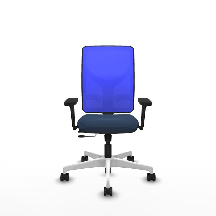 PIQUERAS Y CRESPO Silla de oficina Motilla Azul marino y Azul con mecanismo Sincro/Traslack