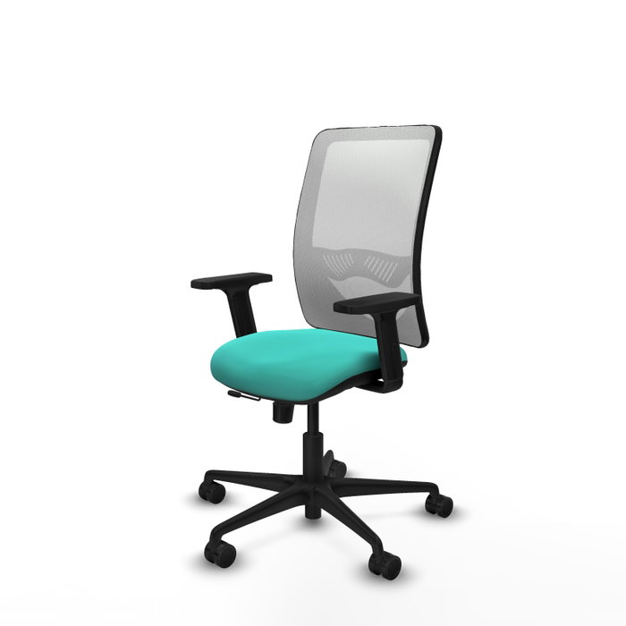 PIQUERAS Y CRESPO Silla de oficina Zulema con mecanismo Sincro/Traslack, Turquesa y Blanco PIQUERAS Y CRESPO Silla de oficina Zulema con mecanismo Sincro/Traslack, Turquesa y Blanco