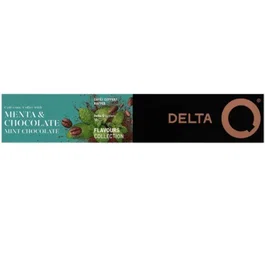 Delta Delta Q Menta y Chocolate Cápsulas para Cafeteras Delta - Caja de 10 Unidades, Café con Aroma a Menta y Chocolate