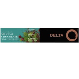 Delta Cápsulas Menta y Chocolate para cafeteras Delta, Caja de 10