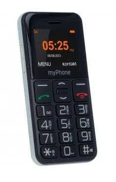 myPhone Halo Easy Teléfono Móvil Básico Negro, Pantalla 1.77", Cámara 0.3 MP, 4 MB, microSD, 1000 mAh