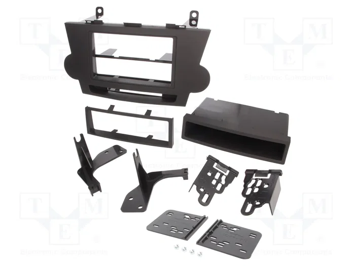 METRA Bastidor de montaje de radio para Toyota Highlander 2008-2012, 1 DIN/2 DIN, negro mate METRA Bastidor de montaje de radio para Toyota Highlander 2008-2012, 1 DIN/2 DIN, negro mate