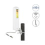 Delock 10036 Antena 5G LTE Omnidireccional SMA Macho 3-5 dBi Exterior Blanca Montaje Pared y Mástil