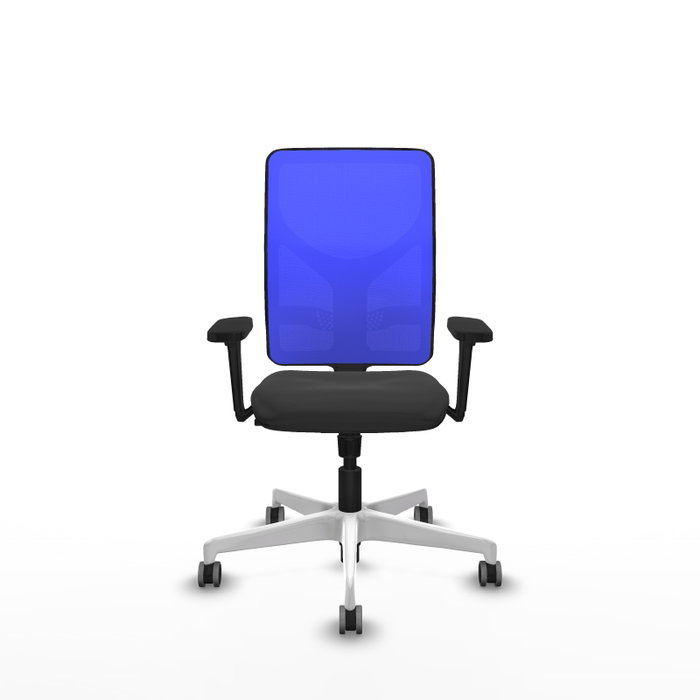 PIQUERAS Y CRESPO Silla de oficina Motilla con mecanismo Sincro, Azul y Gris oscuro