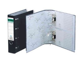 Elba Archivador Doble Mecanismo Lomo Ancho Rado A4 Cartón Extra Rígido Jaspeado Negro