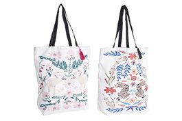 DKD Home Decor Bolsa Moderno Blanco Beige Nylon Poliester 15 x 66 x 43 cm (12 Unidades)