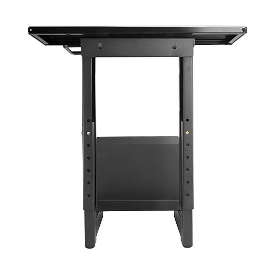LINDY Soporte de CPU para escritorio 40284, Negro, Acero, hasta 30 kg, ajustable 0-360°, 34-49 cm de altura