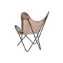 DKD Home Decor Sillón de Piel Camel con Diseño de Rombos