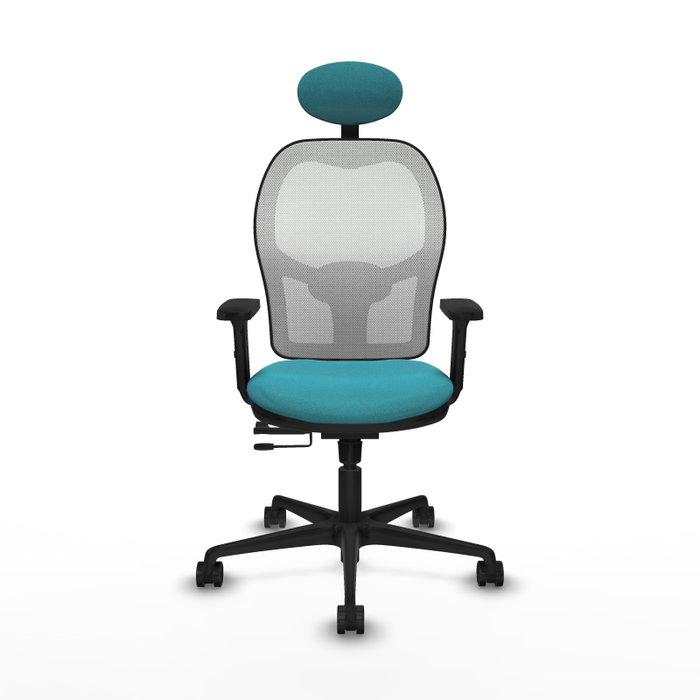 PIQUERAS Y CRESPO Silla de oficina Jorquera con mecanismo Sincro/Traslack, Turquesa y Blanco PIQUERAS Y CRESPO Silla de oficina Jorquera con mecanismo Sincro/Traslack, Turquesa y Blanco