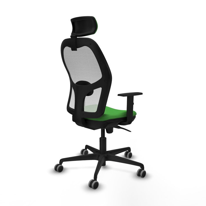 PIQUERAS Y CRESPO Silla de oficina Jorquera con mecanismo Sincro, tela verde y malla blanca PIQUERAS Y CRESPO Silla de oficina Jorquera con mecanismo Sincro, tela verde y malla blanca