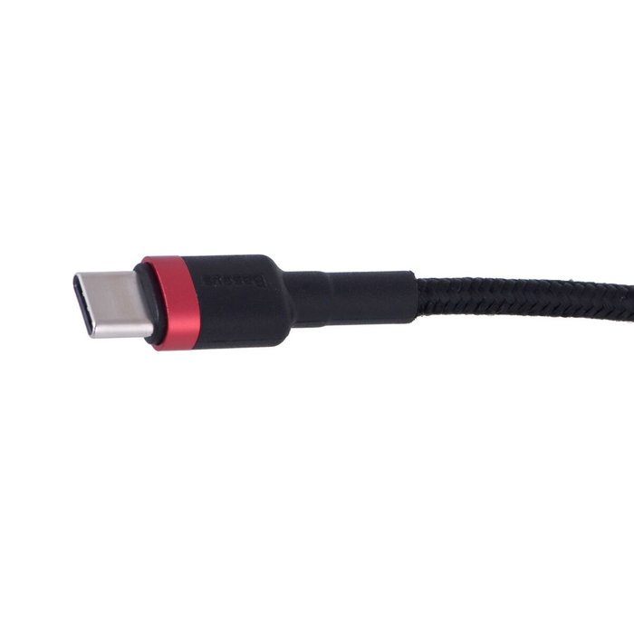 Baseus Cafule Cable USB-C a USB-C 60W 1m negro y rojo