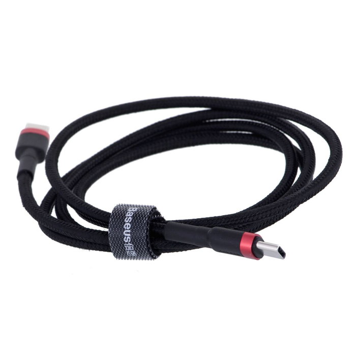 Baseus Cafule Cable USB-C a USB-C 60W 1m negro y rojo