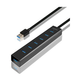 Axagon HUE-SA7BP Hub USB con 7 puertos USB 3.0 y 1 Micro-USB, 400 mm