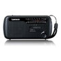 Lenco MCR-113BK Radio portátil Solar FM/SO, Negro, batería USB y dinamo