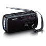 Lenco MCR-113BK Radio portátil Solar FM/SO, Negro, batería USB y dinamo