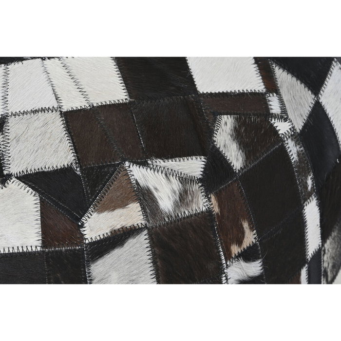 DKD Home Decor Cojín de Suelo Piel 48x48x35 Marrón Oscuro