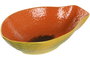 DKD Home Decor Conjunto de 2 Cuencos de Gres Papaya Naranja 23x16x6,5 cm