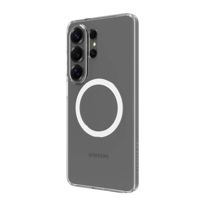 Samsung Galaxy S26 Ultra Funda MAG Transparente con Cargador Inalámbrico, Compatible con 17.5 cm (6.9"), Plástico 100% Reciclado