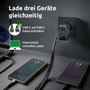 Intenso Kit Cargador GaN W100ACC 100W con 2x USB-C, 1x USB-A y Cable USB-C