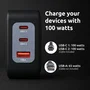 Intenso Kit Cargador GaN W100ACC 100 W con 2x USB-C, 1x USB-A y Cable USB-C