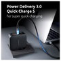 Intenso Kit Cargador GaN W100ACC 100 W con 2x USB-C, 1x USB-A y Cable USB-C