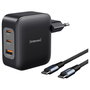 Intenso Kit Cargador GaN W100ACC 100 W con 2x USB-C, 1x USB-A y Cable USB-C