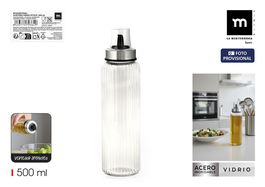 La Mediterranea Aceitera Vidrio Ottico 500 ml 6.5 x 6.5 x 24 cm (24 Unidades)