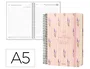 Liderpapel Agenda Oficina 2027 Flowers A5 Rosa Bilingüe