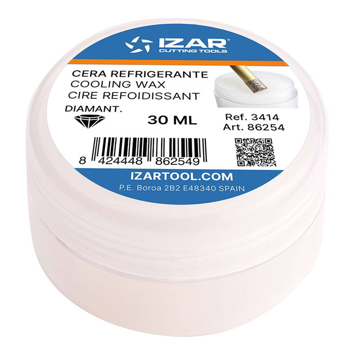 Izar Cera Refrigerante para Herramienta Diamantada de 30 ml - Para Coronas de Diamante, Taladrar Porcelánico, Piedra Natural y Azulejos