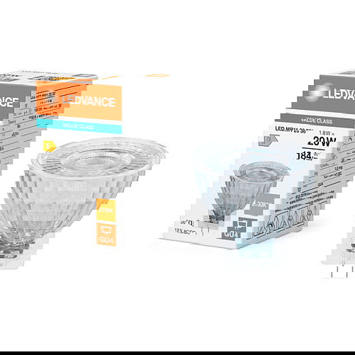 OSRAM LED MR11 Reflector 1.8W GU4 36° Blanco Cálido 2700K Regulable - MR112036, Equivalente 20W, 15000h