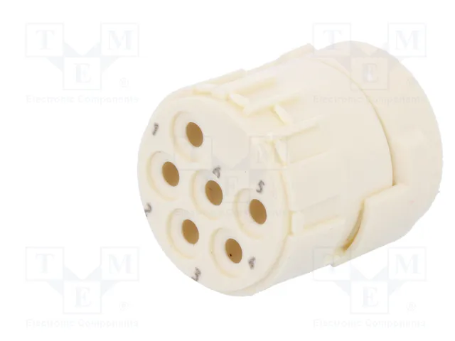 HARTING Conector M23 hembra de 6 pines con plantilla de contacto