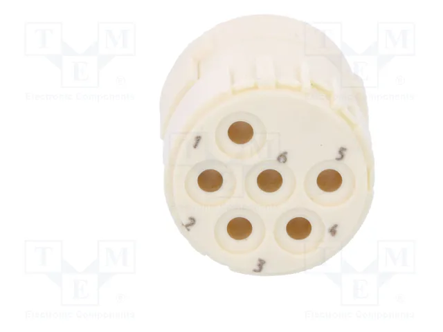 HARTING Conector M23 hembra de 6 pines con plantilla de contacto