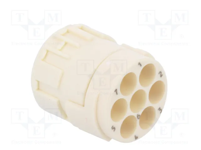 HARTING Conector M23 hembra de 6 pines con plantilla de contacto