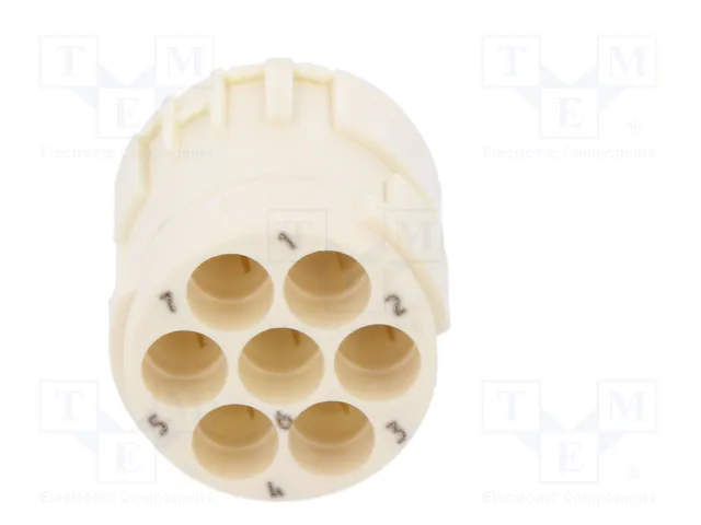 HARTING Conector M23 hembra de 6 pines con plantilla de contacto