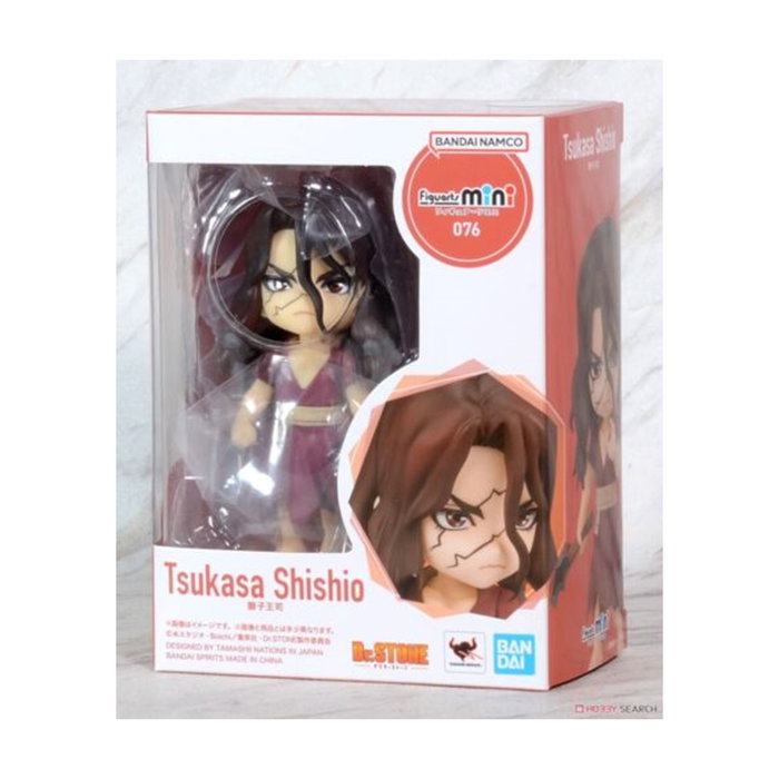Tamashii Nations Figura Figuarts Mini Tsukasa Shishio de Dr. Stone - PVC 9 cm con Base y Manos Alternativas