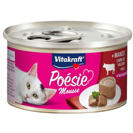 Vitakraft Poésie Mousse Ternera Lata 12x85gr Alimento Húmedo Gatos Premium Sin Azúcar