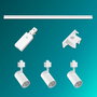 Philips Sistema de Riel Easylink con 3 Proyectores Zilo 5W, Blanco, 1 Metro, Casquillo GU10, Fuente de Alimentación Incluida