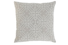 DKD Home Decor Cojín de Algodón Bordado Crudo 45x45 cm