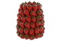 DKD Home Decor Jarrón de Gres Fresas Rojo y Verde