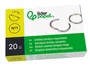 Liderpapel Anilla bisagra niquelada n.1 de 20 mm, caja de 20 unidades