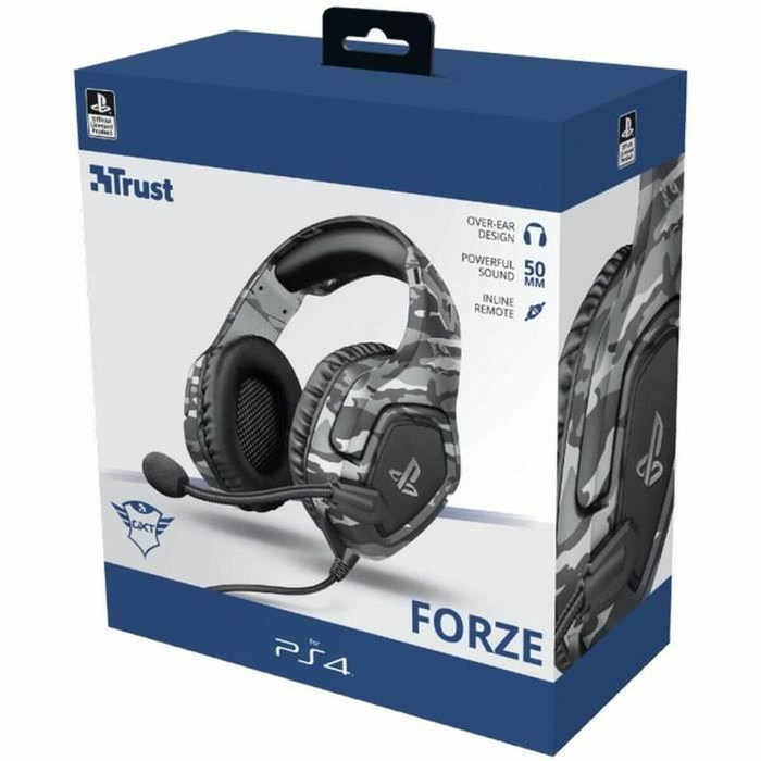 Trust GXT 488 Forze PS4 Auriculares Diadema Negro, Gris
